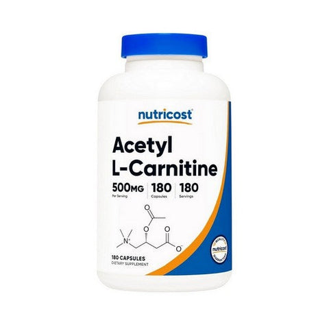 Nutricost, Acetyl L-Carnitine Capsules, 500 Mg, 180 Count Nutricost