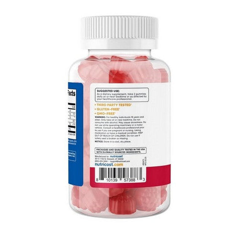 Nutricost, Melatonin Gummies Strawberry, 20 Mg, 180 Count Nutricost