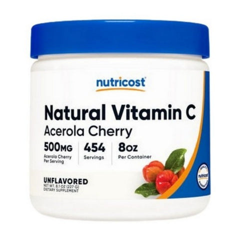 Nutricost, Natural Vitamin C Acerola Cherry Powder, 8 Oz Nutricost