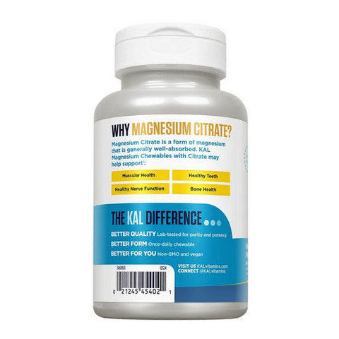 Kal, Magnesium Chewable, 90 Count Kal