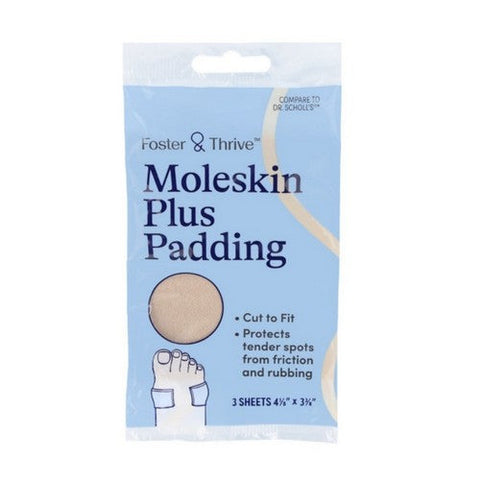 Foster And Thrive, Moleskin Plus Padding, 3 Count Foster And Thrive