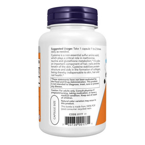 Now Foods, L-Cysteine, 500 mg, 90 Veg Caps Now Foods