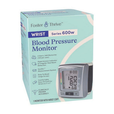 Foster And Thrive, Wrist Series 600w Blood Pressure Monitor, 1 Count Foster And Thrive