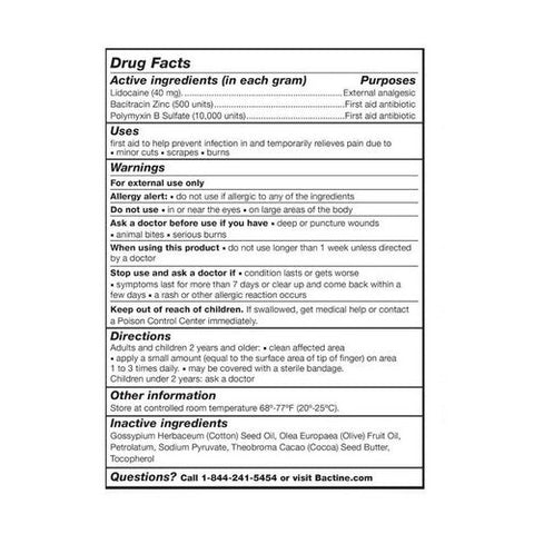 Bactine Max, Antibiotic + Pain Relieving Ointment, 0.5 Oz