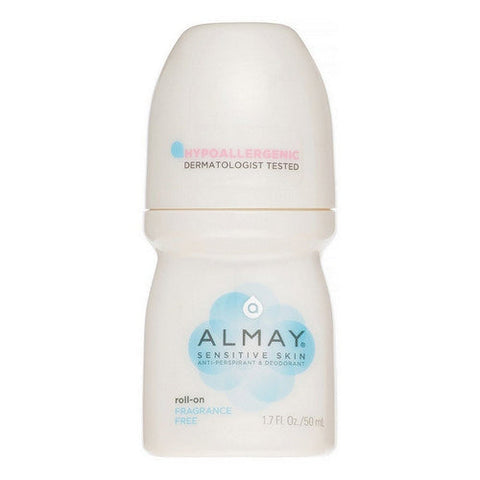 Almay, Women Anti-Perspirant And Deodorant Sensitive Skin Roll-On Fragrance Free, 1.7 Oz Almay