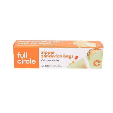 Compostable Sandwich Bags 25 Count by Full Circle Home