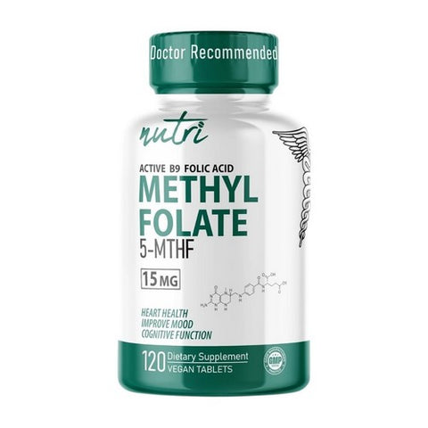 5 MTHF L Methyl Folate 120 Vegan Tablets by Nature's Fusions