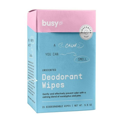 Calm Deodorant Wipes 15 Count by Busy Co