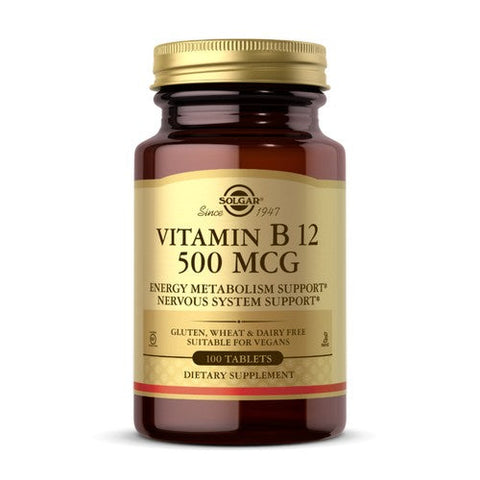 Solgar, Vitamin B12, 500 mcg, 100 Tabs Solgar