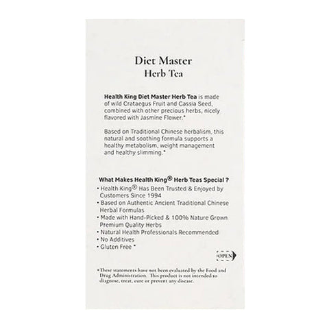 Health King, Diet Master Tea, 20 Bags Health King