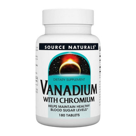 Source Naturals, Vanadium With Chromium, 180 Tabs Source Naturals
