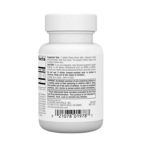 Source Naturals, L-Tryptophan, 500 MG, 30 Tabs Source Naturals
