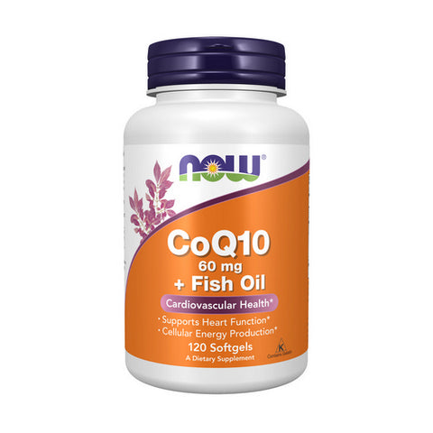 Now Foods, CoQ10 with Omega 3 Fish Oil, 60 mg, 120 Softgels Now Foods