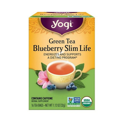 Yogi, Blueberry Slim Life Organic Green Tea, 16 Bags Yogi