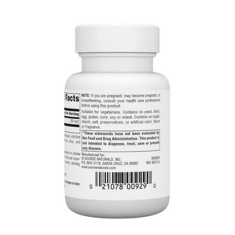 Source Naturals, Acetyl L-Carnitine, 250 mg, 60 Tabs Source Naturals