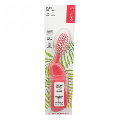 Radius, Flex Brush Soft Left Hand Toothbrush, 1 Count Radius