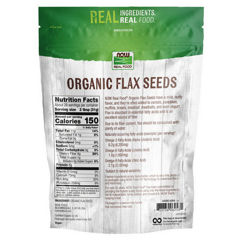 Now Foods, Flax Seed Organic, 2 lb Now Foods