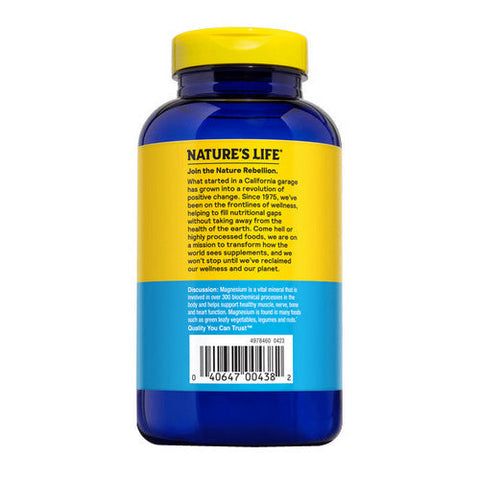 Nature's Life, Renewing Magnesium, 500 Mg, 250 Caps Nature's Life