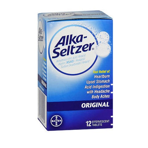 Bayer, Alka-Seltzer Original Effervescent Antacid Tablets, 12 tabs Alka-Seltzer